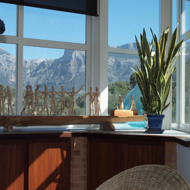 The living room / dining room in Es Vermell